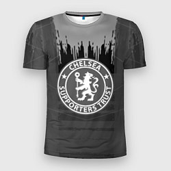 Мужская спорт-футболка FC Chelsea: Grey Abstract