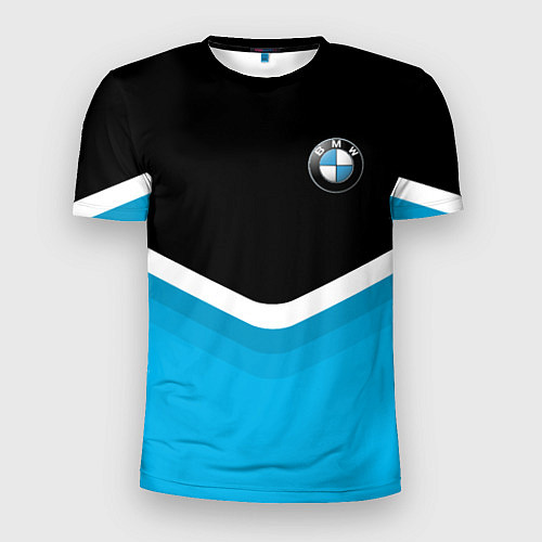 Мужская спорт-футболка BMW Black & Blue / 3D-принт – фото 1