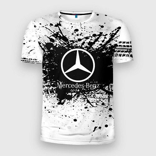 Мужская спорт-футболка Mercedes-Benz: Black Spray / 3D-принт – фото 1