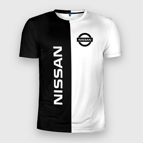 Мужская спорт-футболка Nissan B&W / 3D-принт – фото 1