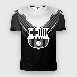 Футболка спортивная мужская FC Barcelona: Black Style, цвет: 3D-принт