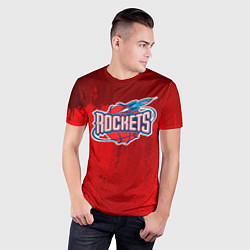 Футболка спортивная мужская Rockets NBA, цвет: 3D-принт — фото 2