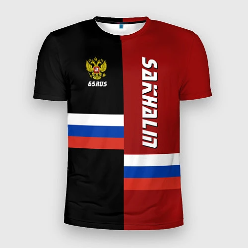 Мужская спорт-футболка Sakhalin, Russia / 3D-принт – фото 1