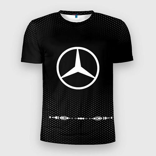 Мужская спорт-футболка Mercedes: Black Abstract / 3D-принт – фото 1