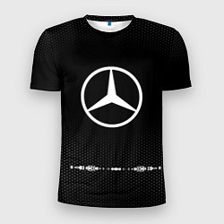 Футболка спортивная мужская Mercedes: Black Abstract, цвет: 3D-принт