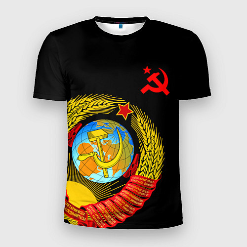 Мужская спорт-футболка Герб СССР / 3D-принт – фото 1