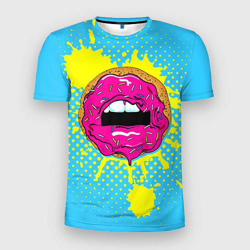 Мужская спорт-футболка Donut Lips / 3D-принт – фото 1