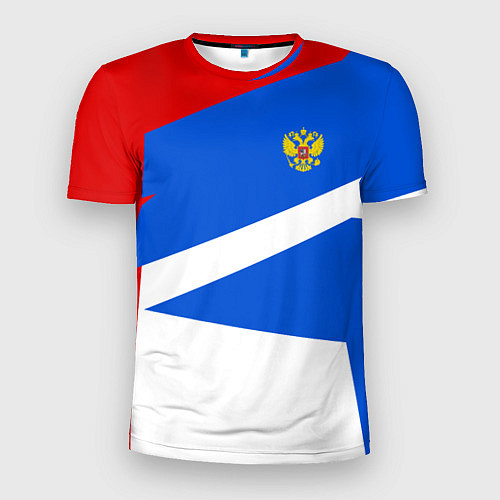 Мужская спорт-футболка Russia: Light Sport / 3D-принт – фото 1