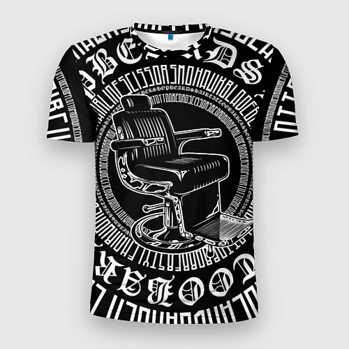 Мужская спорт-футболка Настоящий барбер / 3D-принт – фото 1