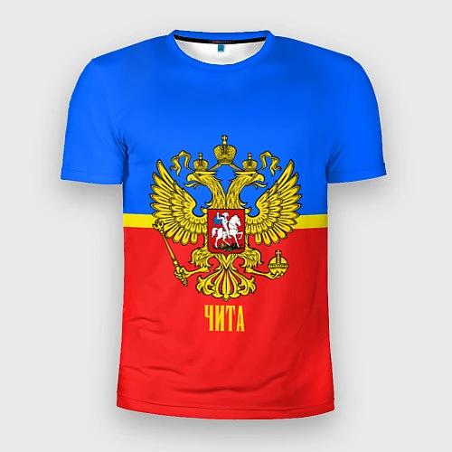 Мужская спорт-футболка Чита: Россия / 3D-принт – фото 1