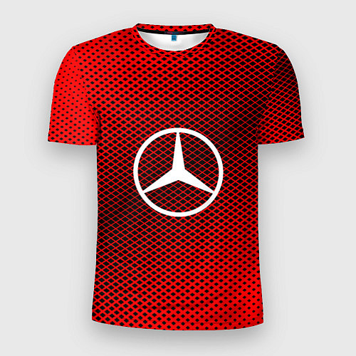 Мужская спорт-футболка Mercedes: Red Carbon / 3D-принт – фото 1