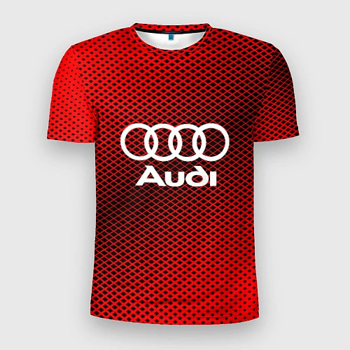 Мужская спорт-футболка Audi: Red Carbon / 3D-принт – фото 1