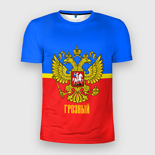 Мужская спорт-футболка Грозный: Россия / 3D-принт – фото 1
