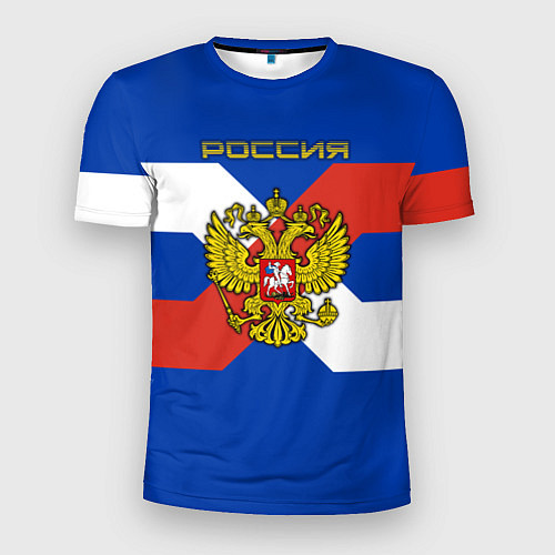 Мужская спорт-футболка Спортивная Россия / 3D-принт – фото 1