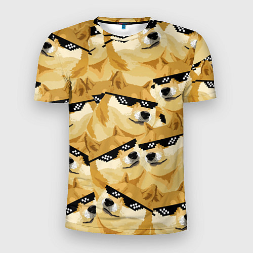 Мужская спорт-футболка Doge: Deal with it / 3D-принт – фото 1