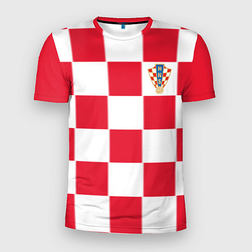 Мужская спорт-футболка Сборная Хорватии: Домашняя ЧМ-2018 / 3D-принт – фото 1
