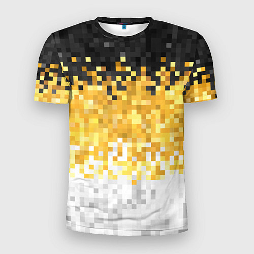 Мужская спорт-футболка Имперский флаг пикселами / 3D-принт – фото 1