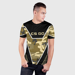 Футболка спортивная мужская CS:GO Khaki Camo, цвет: 3D-принт — фото 2