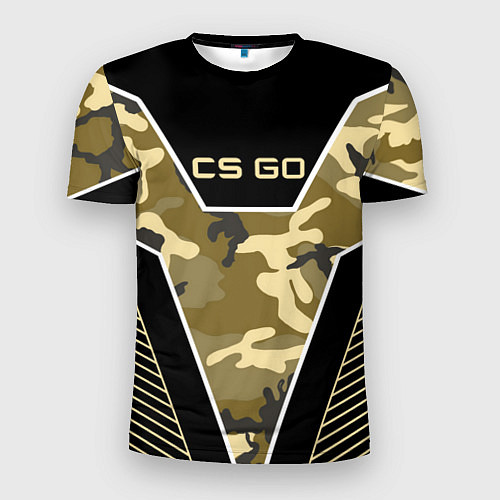 Мужская спорт-футболка CS:GO Khaki Camo / 3D-принт – фото 1