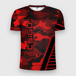 Футболка спортивная мужская CS:GO Red Camo, цвет: 3D-принт