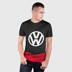 Футболка спортивная мужская Volkswagen: Grey Carbon, цвет: 3D-принт — фото 2