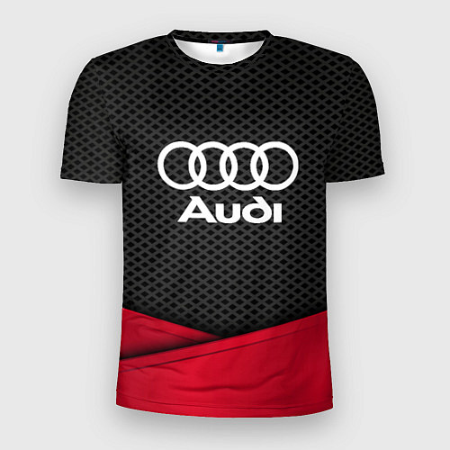Мужская спорт-футболка Audi: Grey Carbon / 3D-принт – фото 1