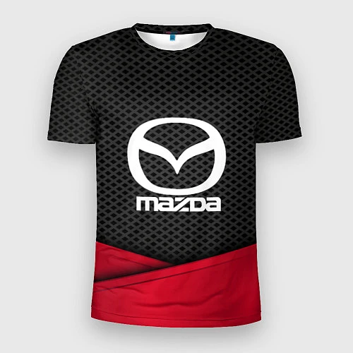 Мужская спорт-футболка Mazda: Grey Carbon / 3D-принт – фото 1