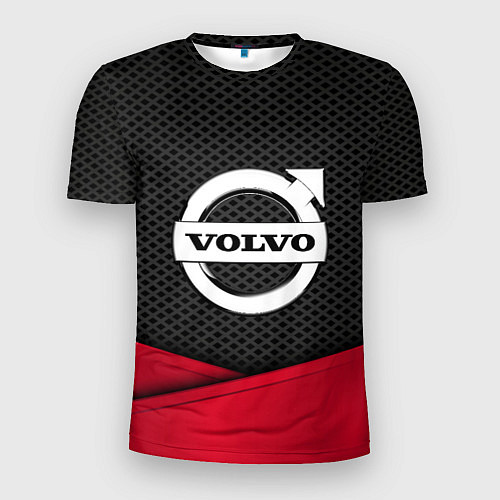 Мужская спорт-футболка Volvo: Grey Carbon / 3D-принт – фото 1