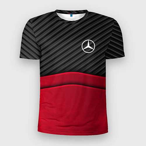 Мужская спорт-футболка Mercedes Benz: Red Carbon / 3D-принт – фото 1