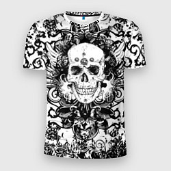 Мужская спорт-футболка Grunge Skull