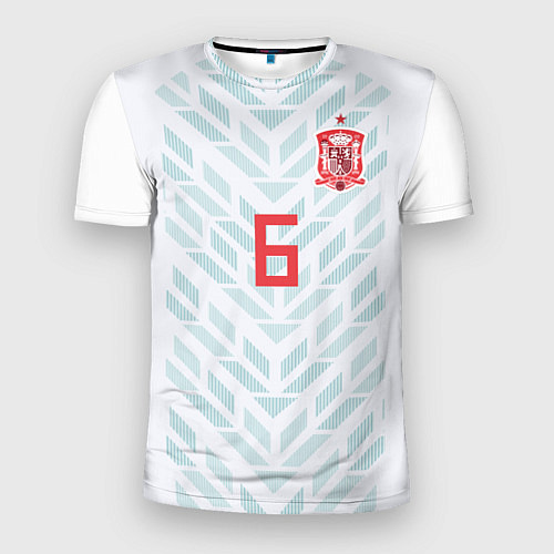 Мужская спорт-футболка Iniesta Away WC 2018 / 3D-принт – фото 1
