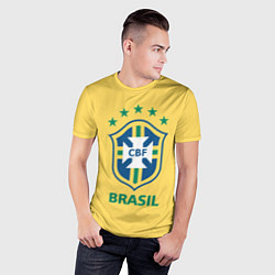 Футболка спортивная мужская Brazil Team, цвет: 3D-принт — фото 2