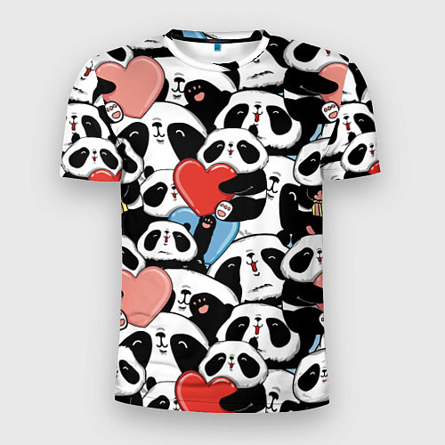 Мужская спорт-футболка Милые панды / 3D-принт – фото 1