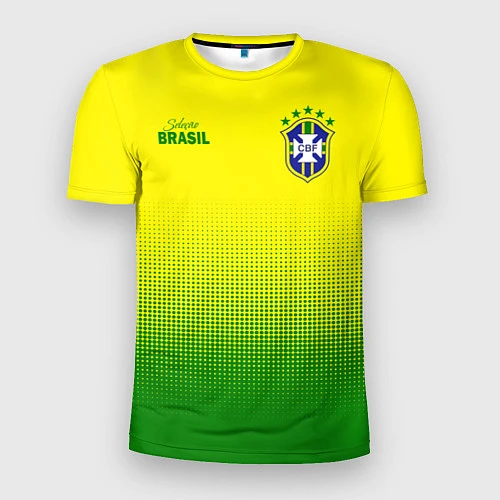 Мужская спорт-футболка CBF Brasil / 3D-принт – фото 1