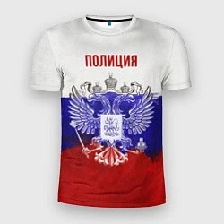 Футболка спортивная мужская Полиция: Российский флаг, цвет: 3D-принт