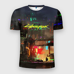 Футболка спортивная мужская Cyberpunk 2077: Night City, цвет: 3D-принт