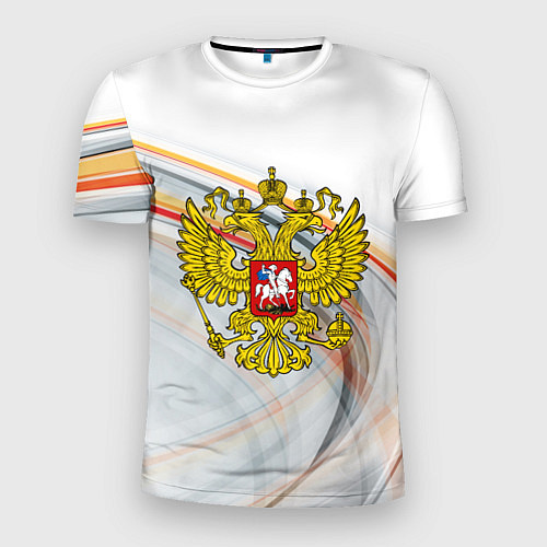 Мужская спорт-футболка Россия необъятная / 3D-принт – фото 1