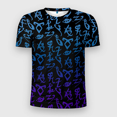 Мужская спорт-футболка Blue Runes / 3D-принт – фото 1