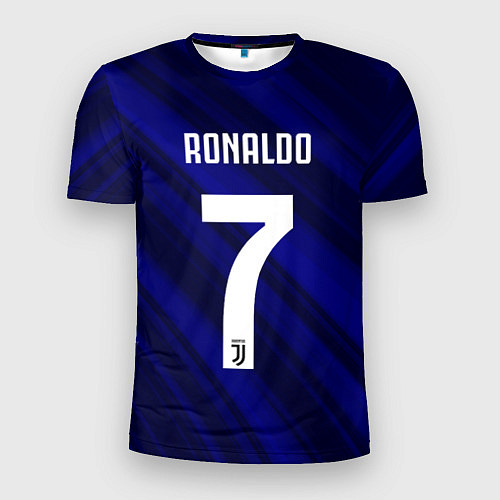 Мужская спорт-футболка Ronaldo 7: Blue Sport / 3D-принт – фото 1