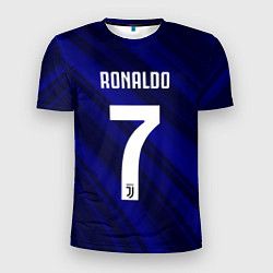 Футболка спортивная мужская Ronaldo 7: Blue Sport, цвет: 3D-принт
