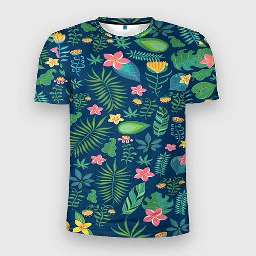 Мужская спорт-футболка Тропический лес / 3D-принт – фото 1