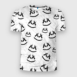 Мужская спорт-футболка Marshmello: White Pattern