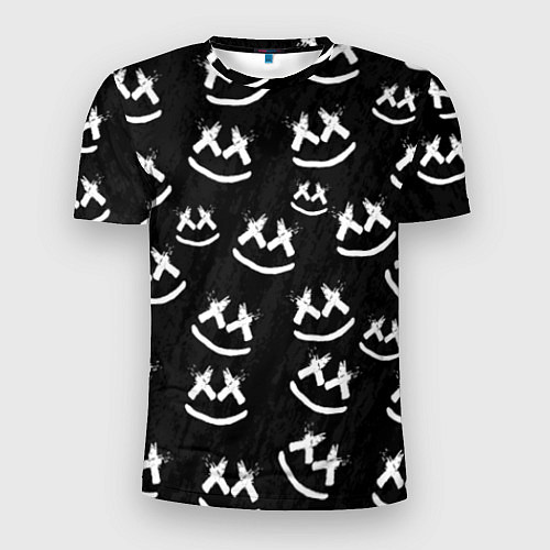 Мужская спорт-футболка Marshmello: Black Pattern / 3D-принт – фото 1