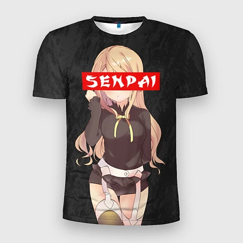 Мужская спорт-футболка Senpai Baby / 3D-принт – фото 1