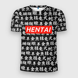 Мужская спорт-футболка Hentai Hieroglyphs