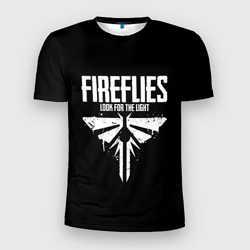 Мужская спорт-футболка Fireflies: White Logo / 3D-принт – фото 1
