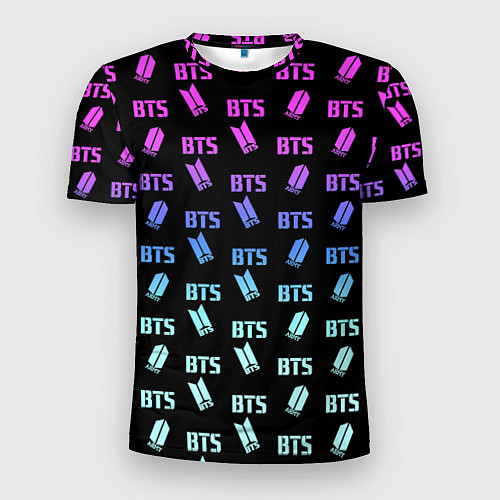Мужская спорт-футболка BTS: Neon Gradient / 3D-принт – фото 1