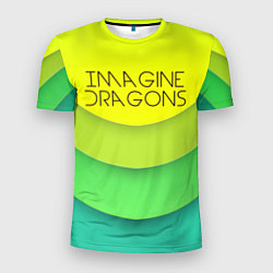 Футболка спортивная мужская Imagine Dragons: Lime Colour, цвет: 3D-принт