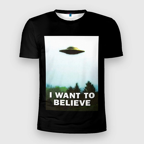 Мужская спорт-футболка I Want To Believe / 3D-принт – фото 1