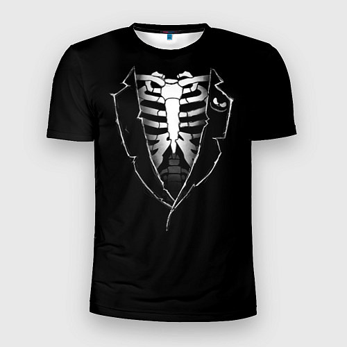 Мужская спорт-футболка Хэллоуинский скелет / 3D-принт – фото 1